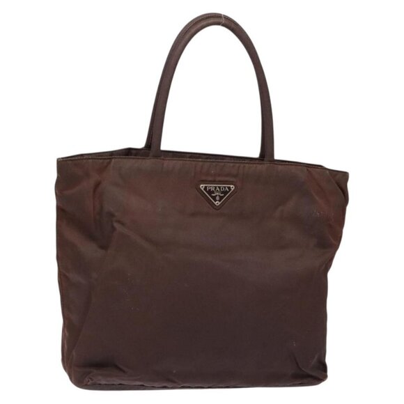 PRADA Tote Bag Nylon Brown Auth - Picture 1 of 16